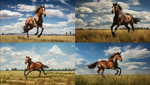 Example of photorealistic image of horse created in Midjourney