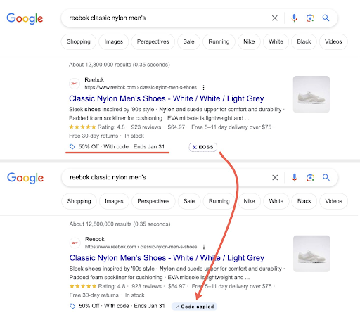 Google testing discount-rich results